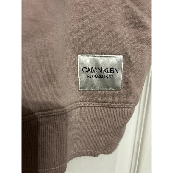 Calvin Klein Performance M Crew Neck Sweatshirt Pullover Cozy Rose Pink Logo - Picture 7 of 10